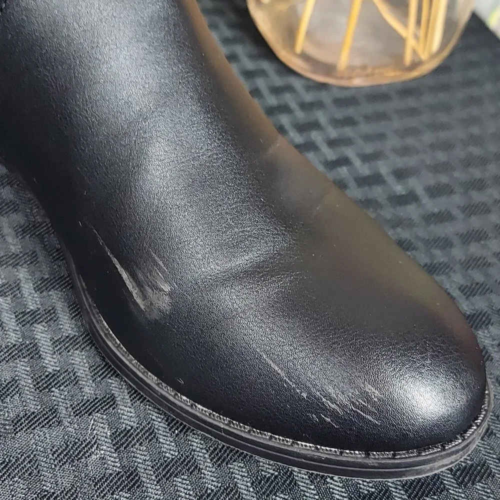 KAREN SCOTT DELIEE 2 FAUX LEATHER KNEE HIGH RIDING BOOTS